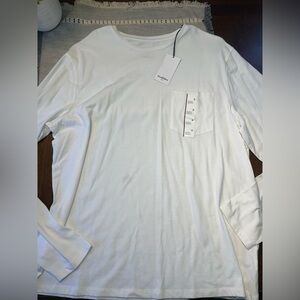 New size xl mens long sleeve white shirt